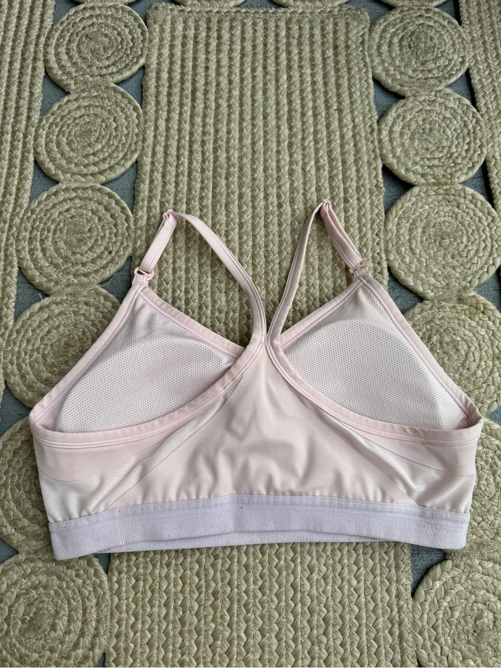 Nike Pale Pink Dri-FIT Adjustable Straps Sports Bra Size XL
